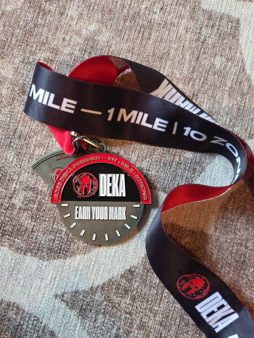 2023 Spartan Deka Finisher Medal And Wedge,  Red and Black